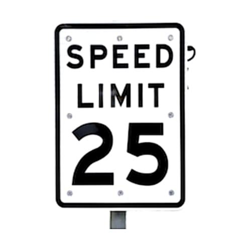 25mph Solar LED Flashing Speed Limit Sign
