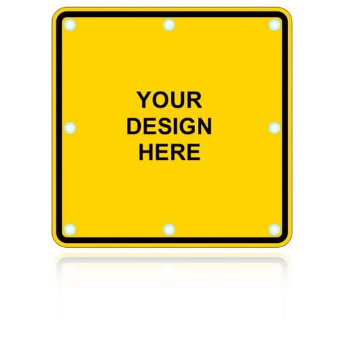 Custom Square Shape Solar Flashing LED Sign