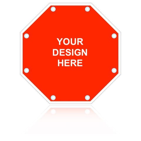 Custom Octagon Shape Solar Flashing LED Sign