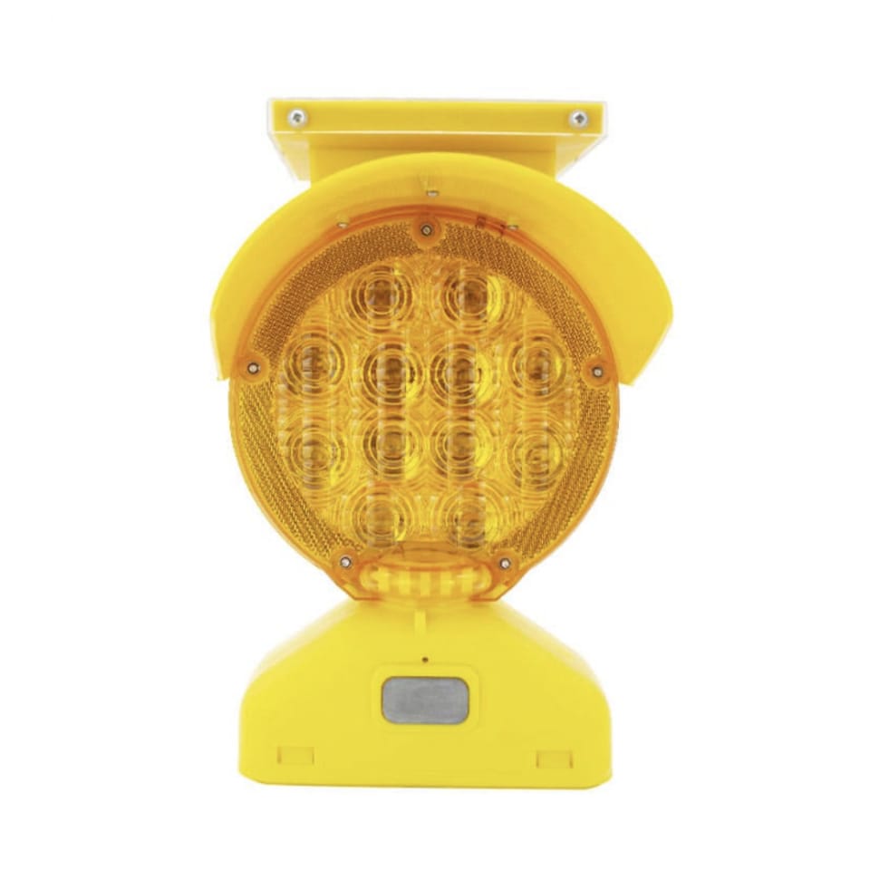 Solar Flashing LED Barricade Beacon Light — CFBB2 Series