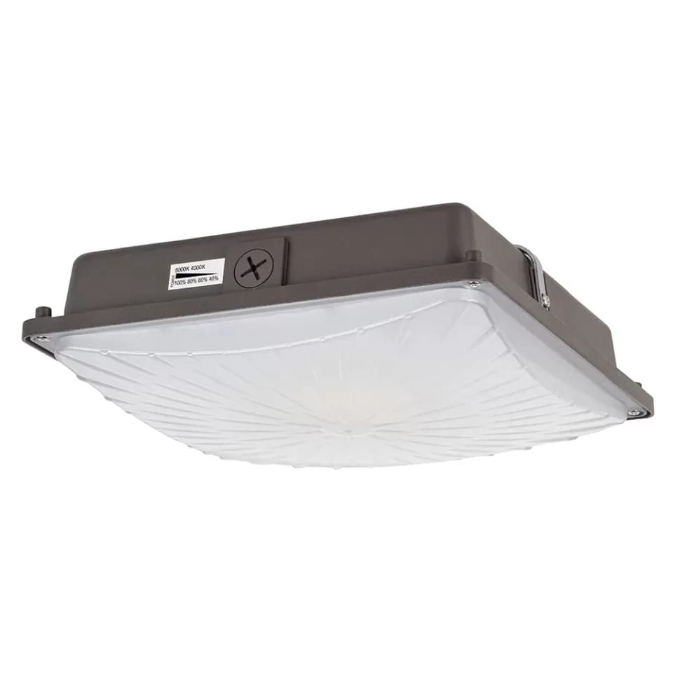 Adjustable LED Parking Garage Canopy Light — 26-65W Selectable