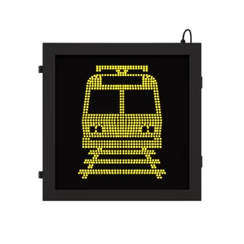 30" Light Rail Transit Vehicle Approaching W10-7 Blank Out Sign
