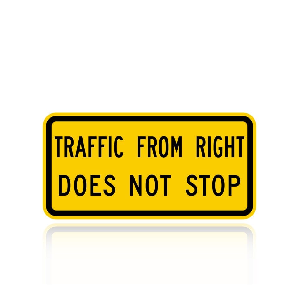 MUTCD W4-4APR Traffic From Right Does Not Stop