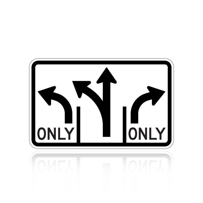 MUTCD R3-8a Intersection Lane Control Left