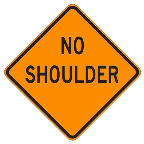 MUTCD C31A (CA) Alternate No Shoulder