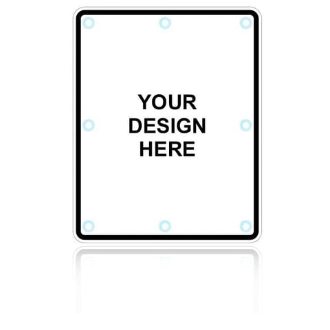 Custom Rectangle Shape Solar Flashing LED Sign