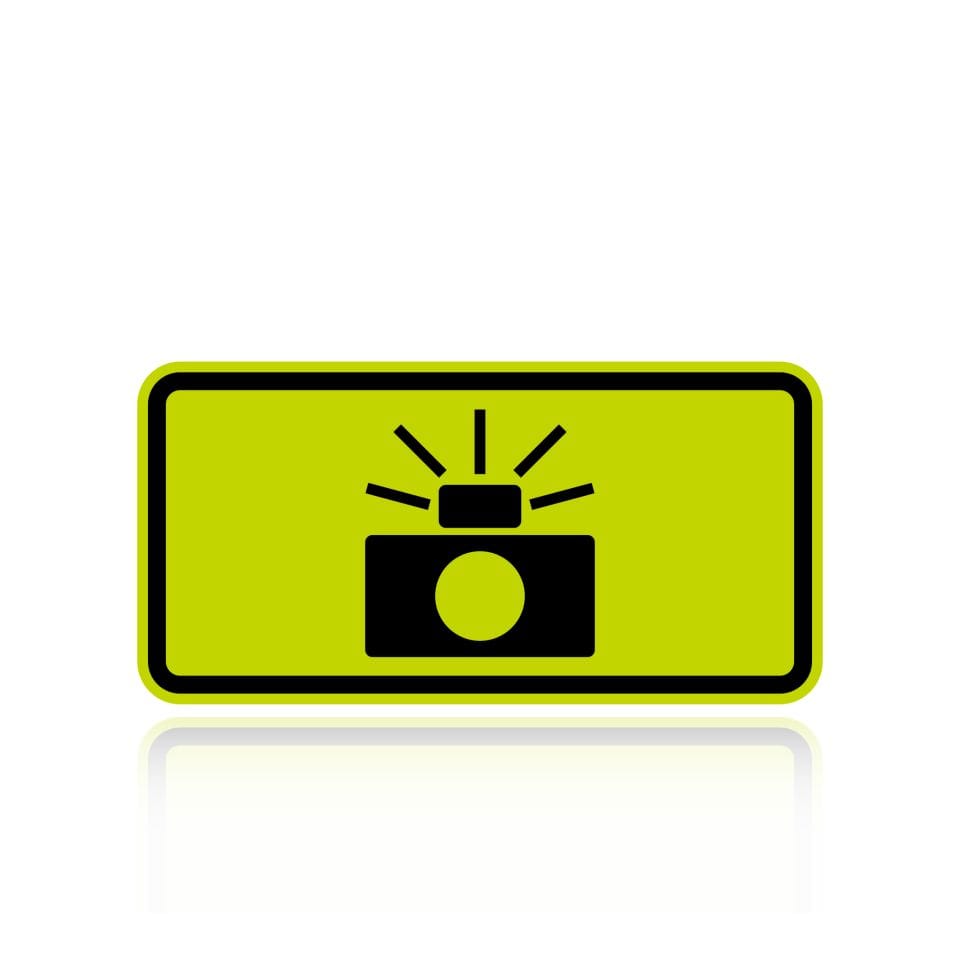 MUTCD W16-10P Photo Enforced (Symbol)