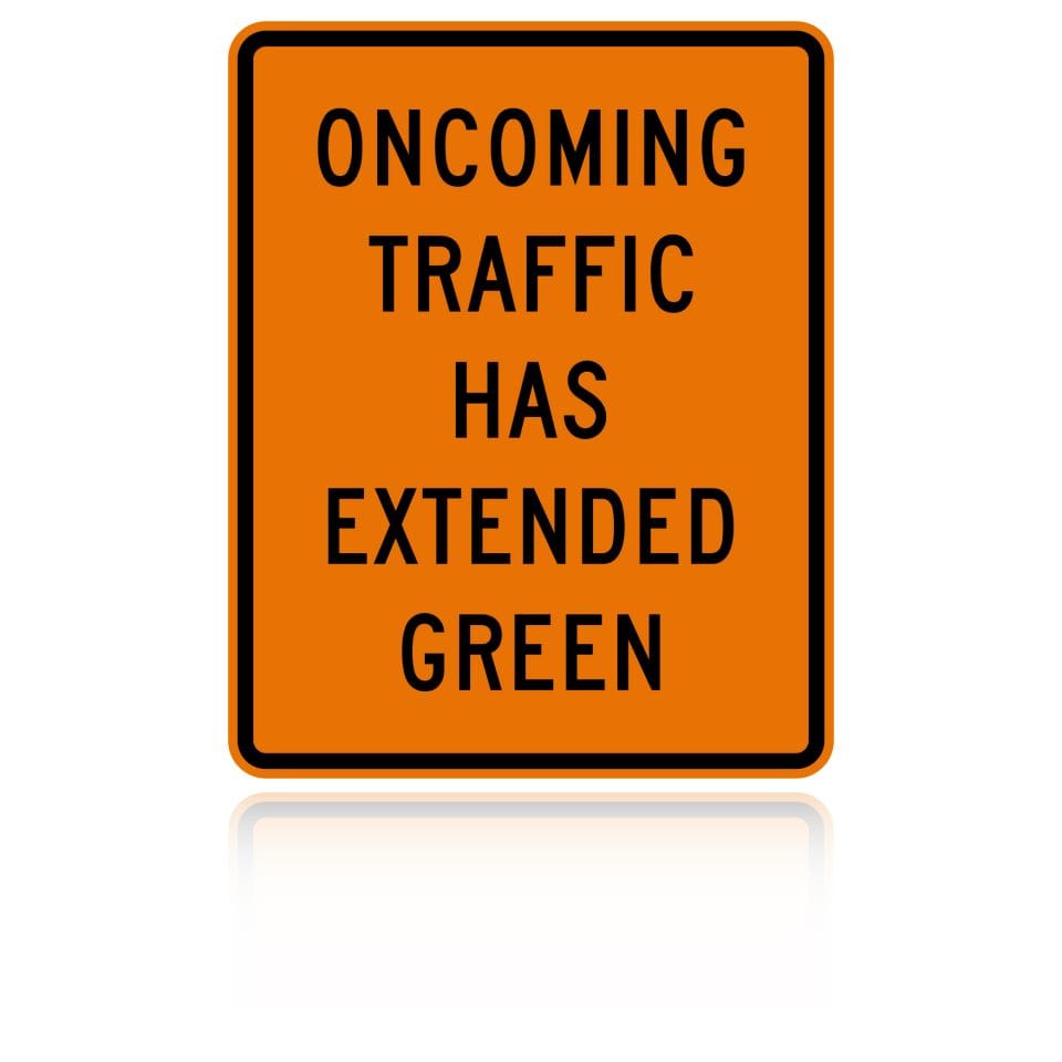 MUTCD W25-1 Oncoming Traffic Has Extended Green