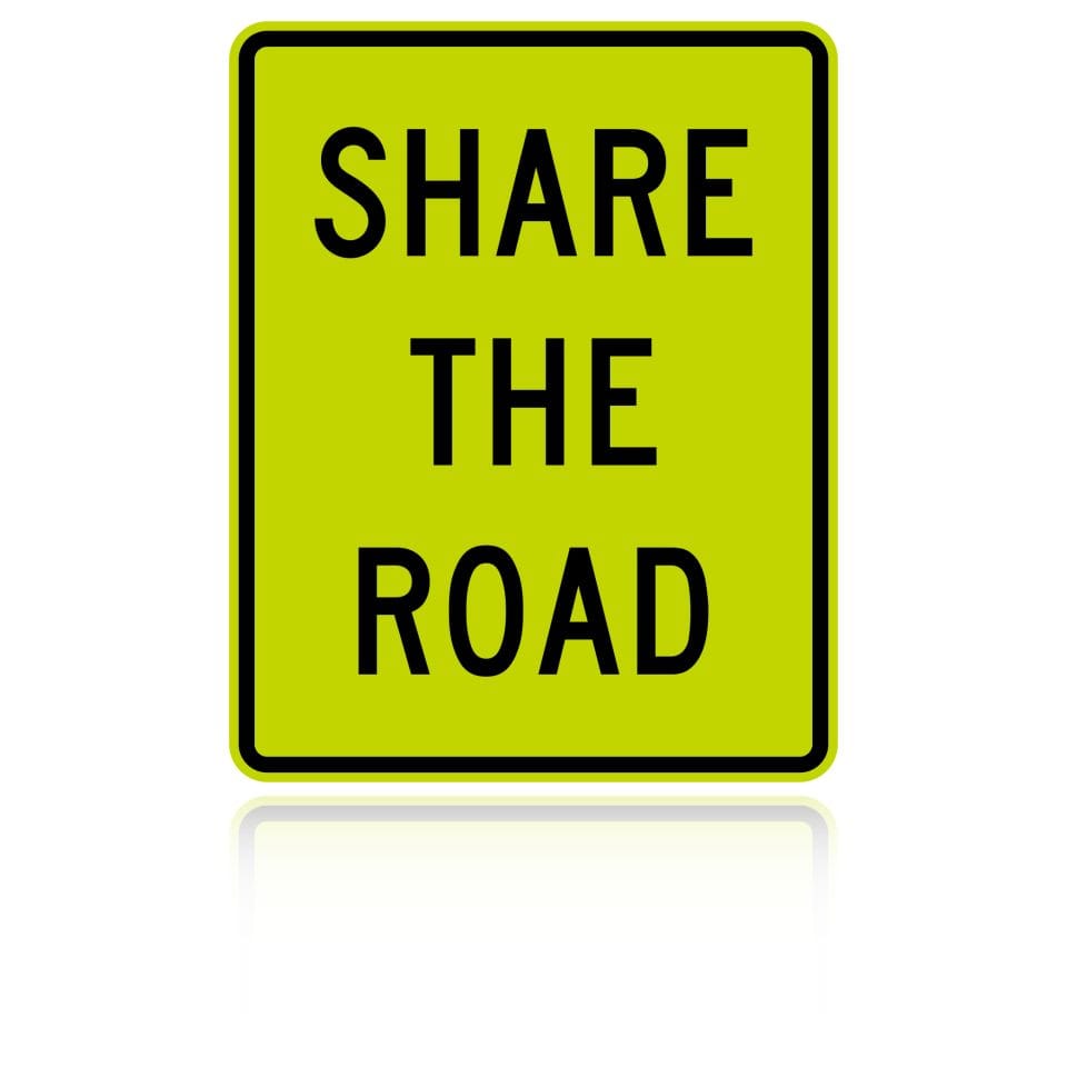 MUTCD W16-1P Share the Road (plaque)