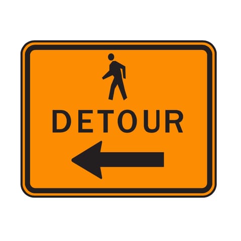 MUTCD M4-9b Detour (Pedestrian)