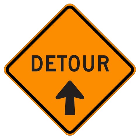 MUTCD SC9 (CA) Detour with Arrow