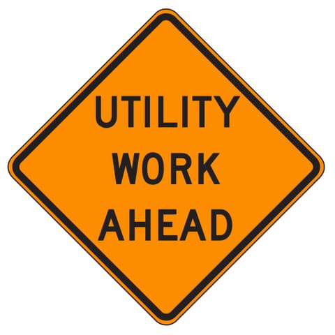 MUTCD W21-7 Utility Work Ahead