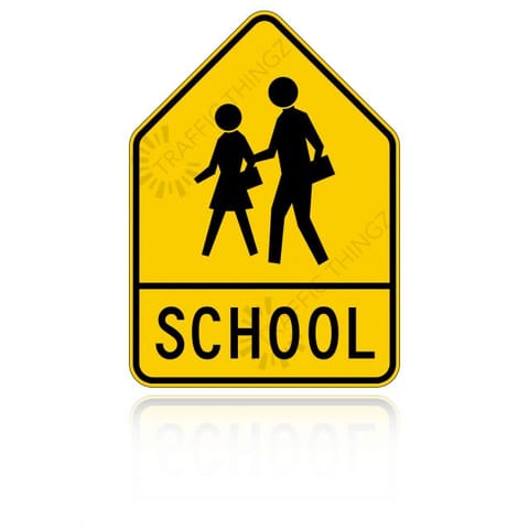 MUTCD SW24-1 (CA) School Crossing