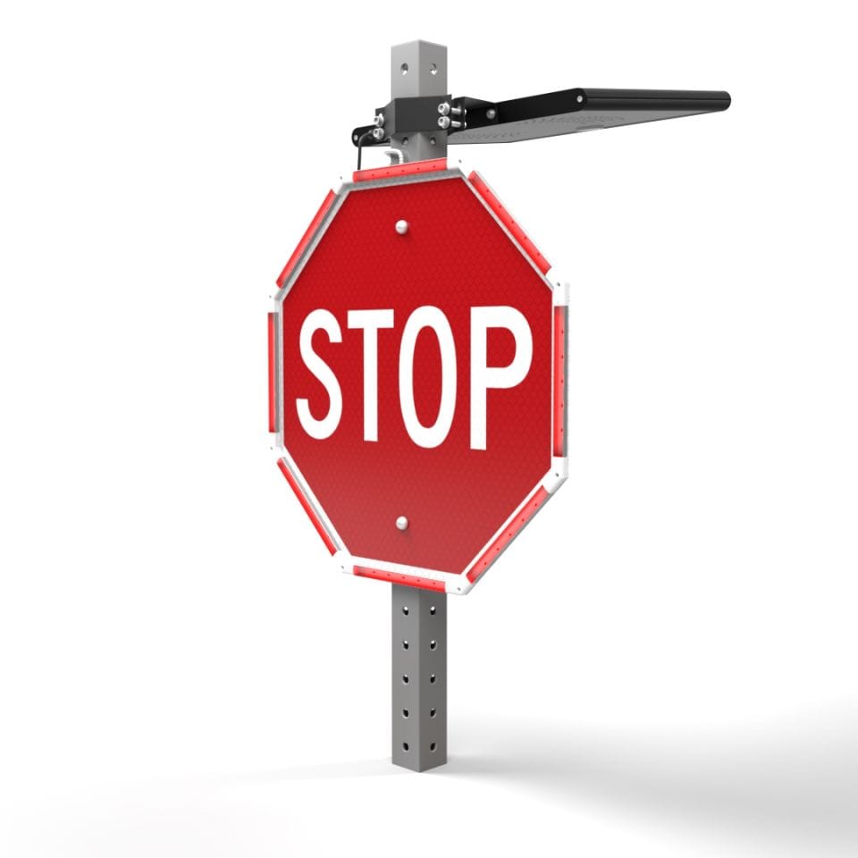 Helios Series 24" Solar Powered Flashing Stop Sign