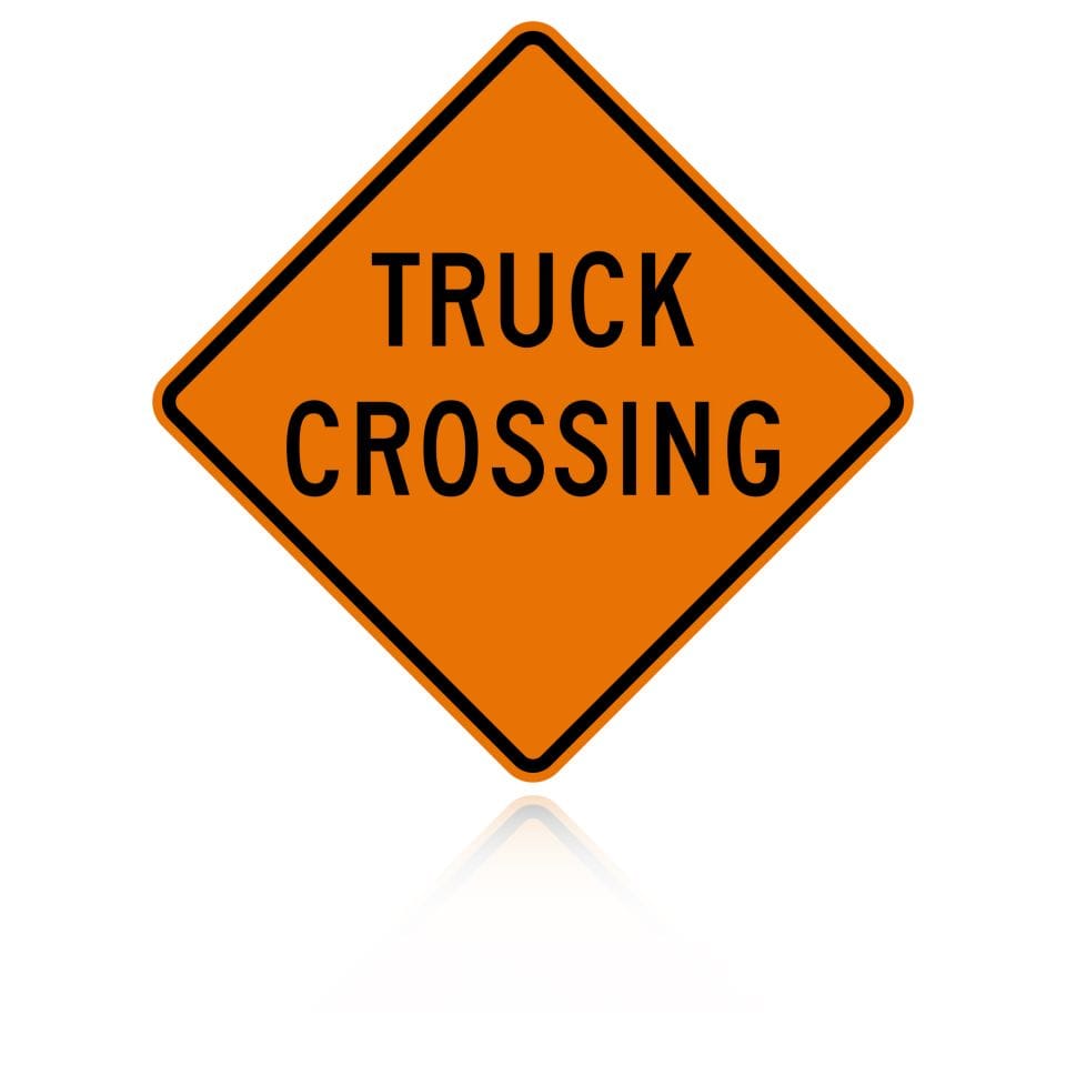 MUTCD W8-6 Truck Crossing