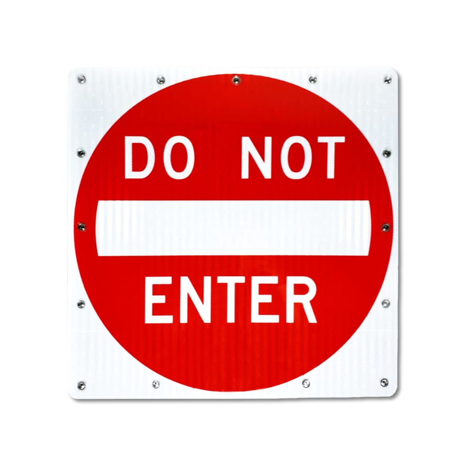 24" Solar Flashing Do Not Enter Sign for Safety