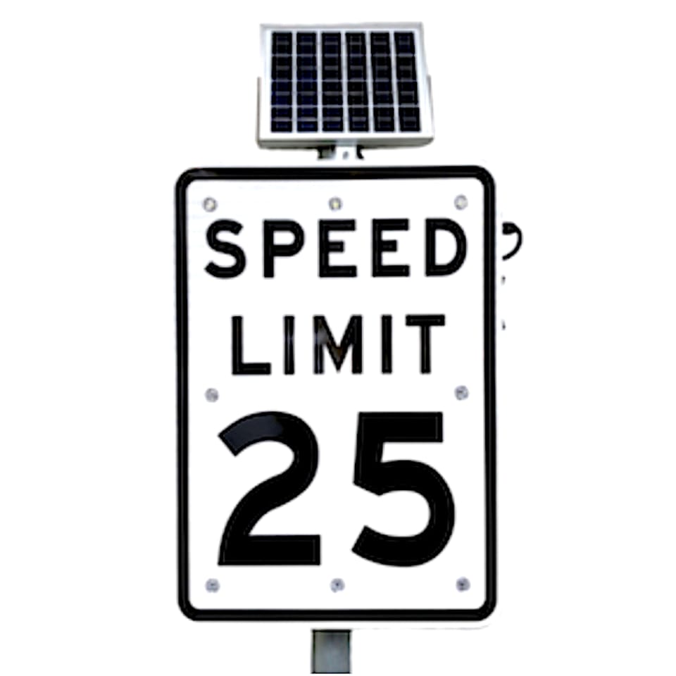 25mph Solar LED Flashing Speed Limit Sign