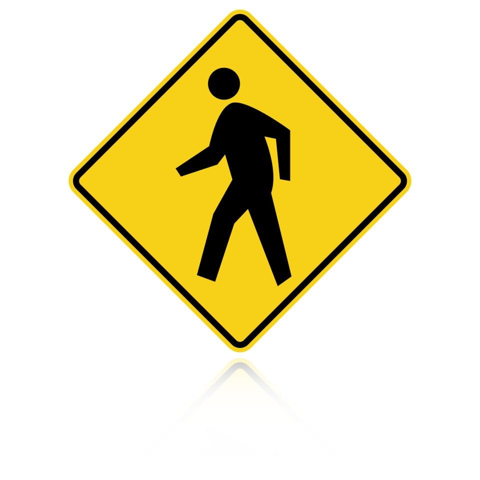 MUTCD W11-2 Pedestrian Crossing