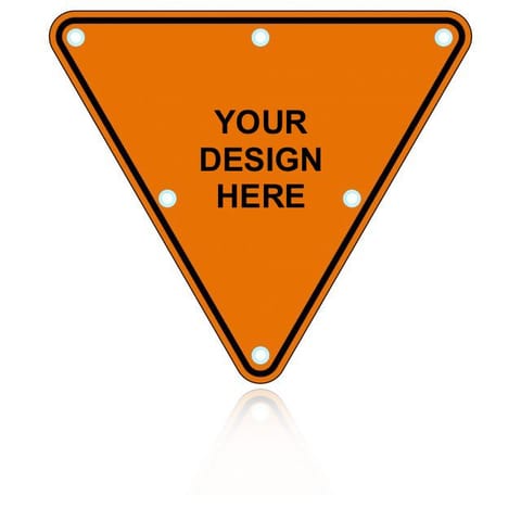 Custom Triangle Shape Solar Flashing LED Sign