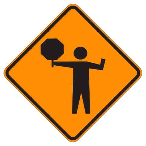 MUTCD C9A (CA) Alternate Flagger Symbol