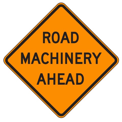 MUTCD W21-3 Road Machinery Ahead