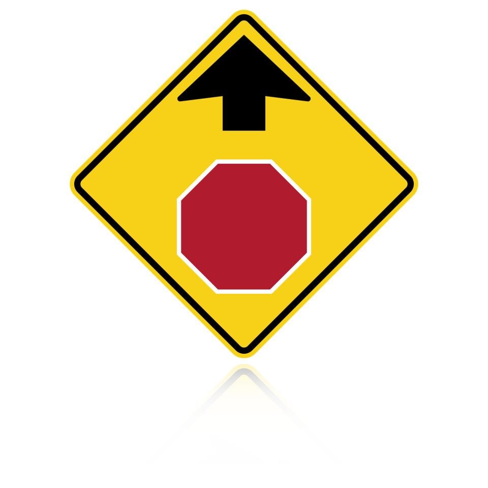 MUTCD W3-1 Stop Sign Ahead