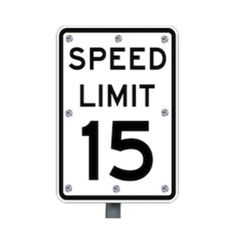 15mph Flashing Speed Limit Sign for Enhanced Safety