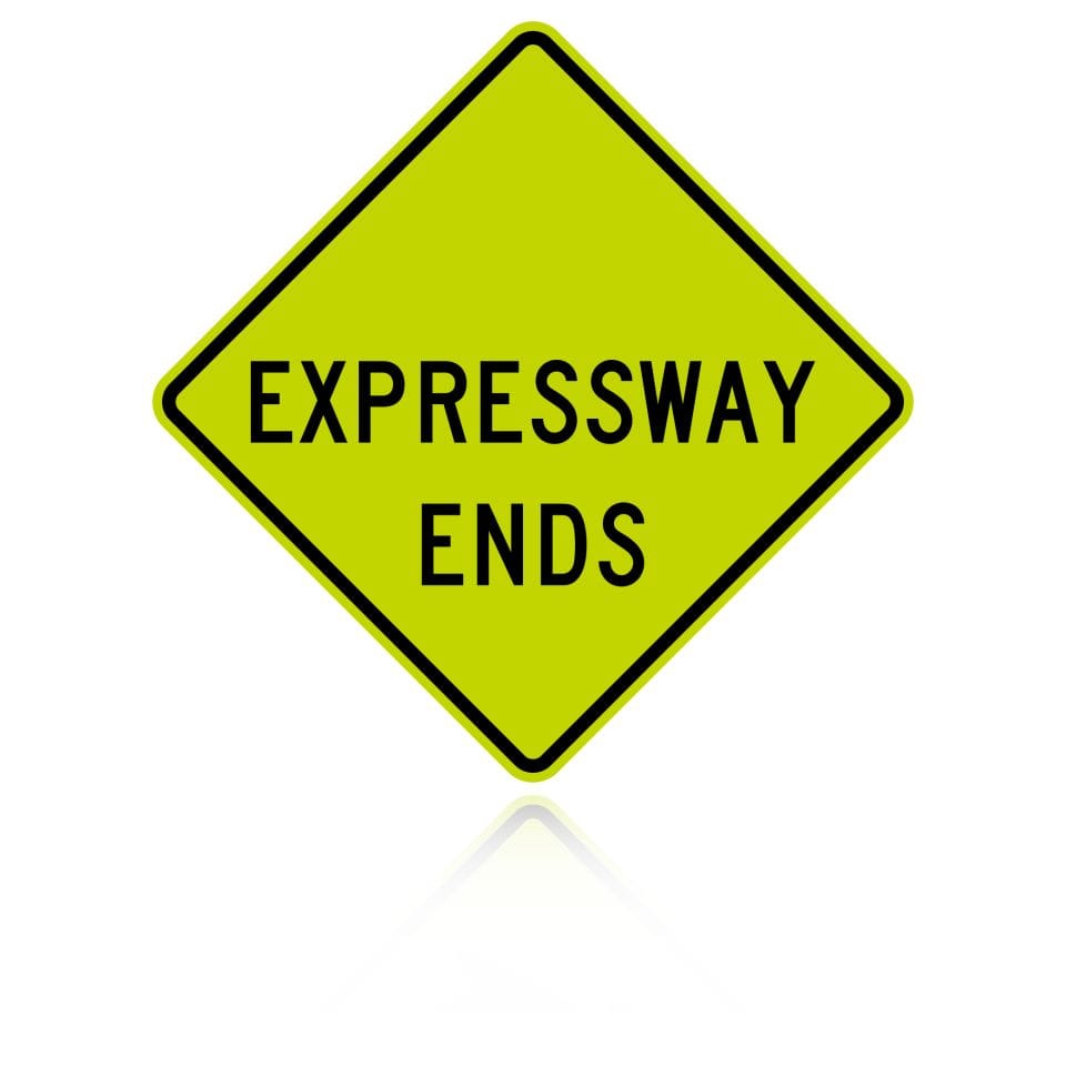 MUTCD W19-4 Expressway Ends
