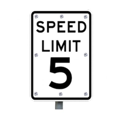 5mph Solar Flashing Speed Limit Sign for Traffic Safety