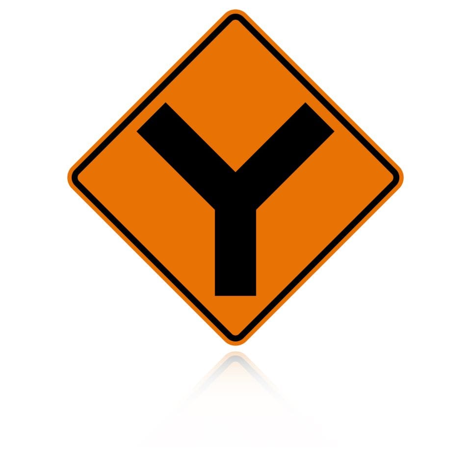 MUTCD W2-5 Y Intersection