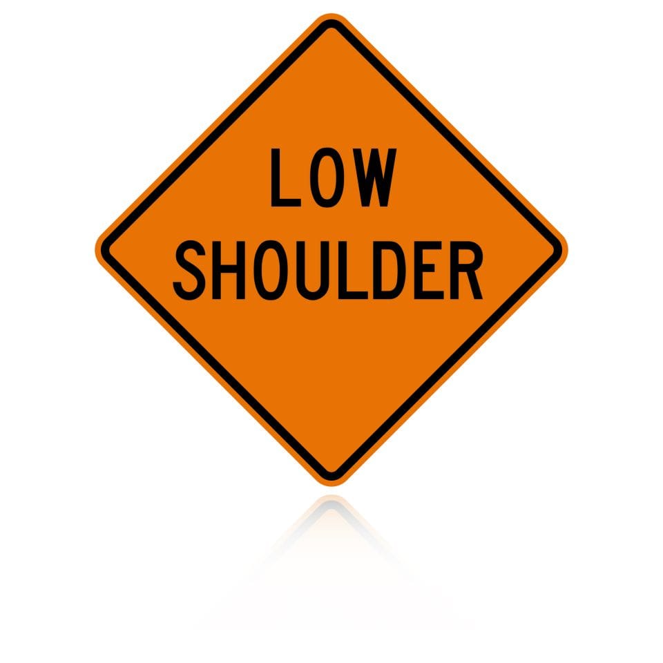 MUTCD W8-9 Low Shoulder