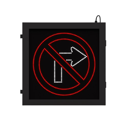 No Right Turn R3-1 Blank Out Sign