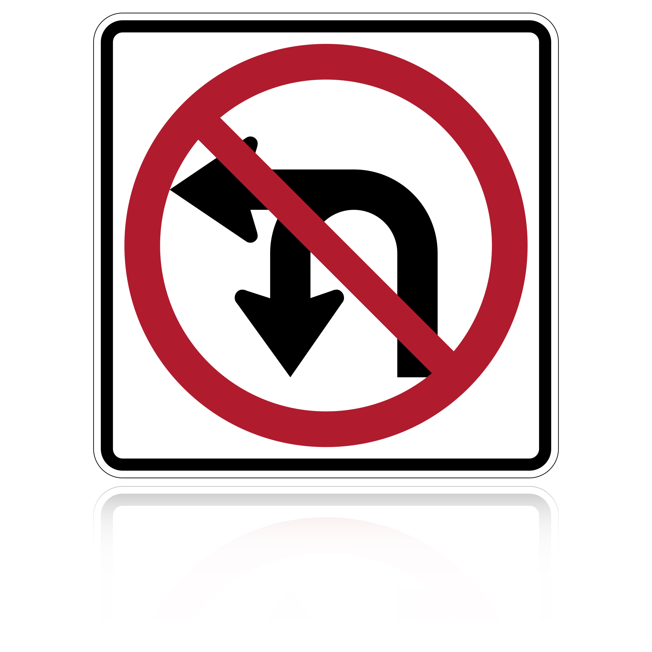 その他 U-TURN [CD] trafficthingz.com: MUTCD R3-18 No Left Turn or U Turn