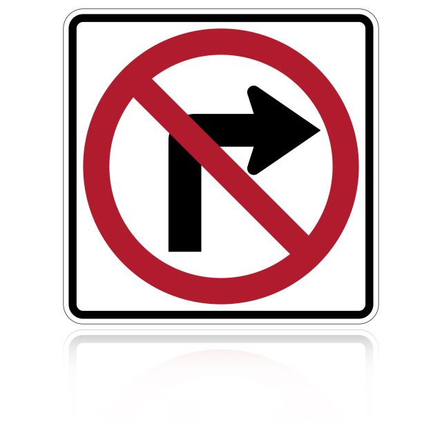 trafficthingz.com: MUTCD R3-1 No Right Turn