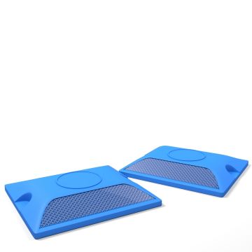 10 Pack - Commercial Road Reflector - 4" x 4" Blue with Blue Reflector