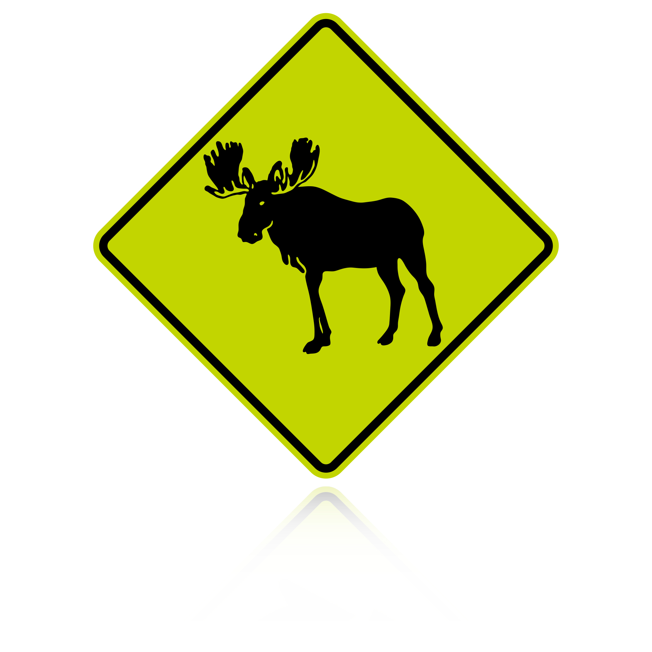 Moose Crossing Sign W11-21