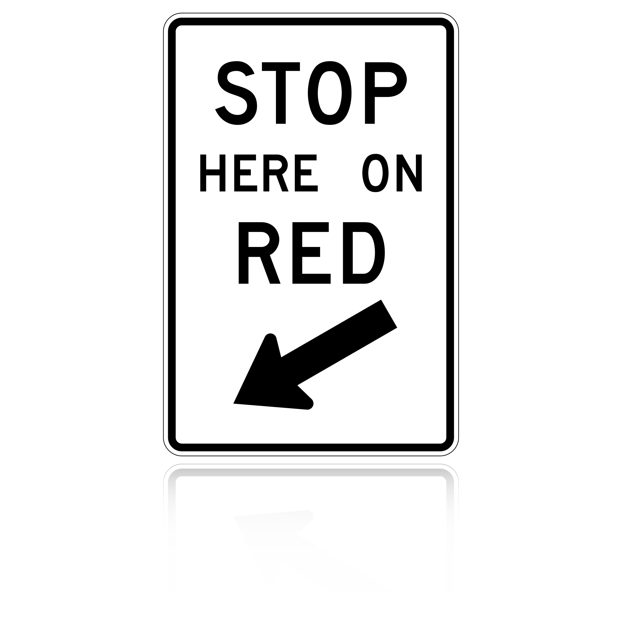 trafficthingz.com: MUTCD R10-6 Stop Here on Red