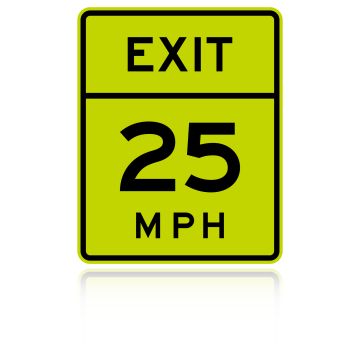 MUTCD W13-2 Advisory Exit 25 MPH