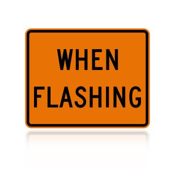 MUTCD W16-13P When Flashing