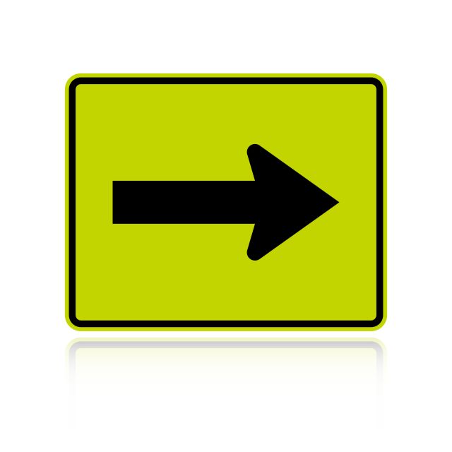 MUTCD W16-5PR Supplemental Right Arrow