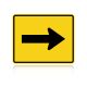 MUTCD W16-5PR Supplemental Right Arrow