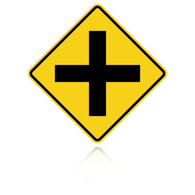 MUTCD W2-1 Crossroad Intersection