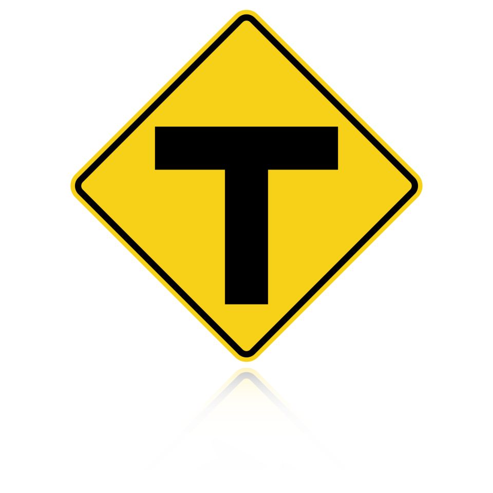 MUTCD W2-4 T- Intersection