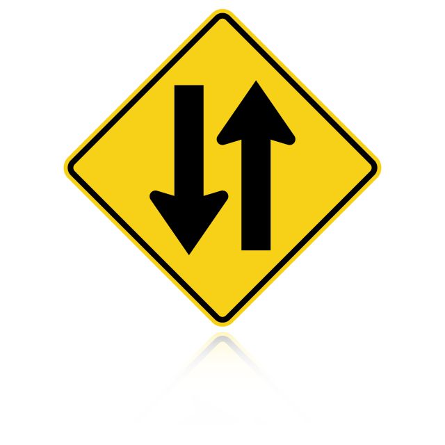 Two Way Traffic Sign W6-3 - MUTCD Reflective Road Sign