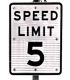 5mph Flashing Speed Limit Sign