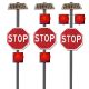 8" Solar LED Red Flashing Beacon Kit