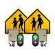 24" Push Button LED Flashing School Crossing System