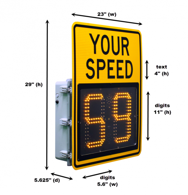 LED Solar Power Radar Speed Sign - SP100