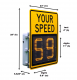 LED Solar Power Radar Speed Sign - SP100
