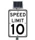 10mph Flashing Speed Limit Sign
